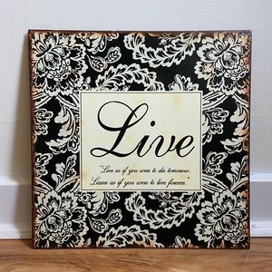 Live Metal Sign